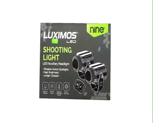 NINE LUXIMOS LED LAMPU TEMBAK LED / SOROT SHOOTING LIGHT W1 CAHAYA PUTIH KUNING + MODE KEDIP WIRELESS SWITCH SPOTLIGHT HIGHT BRIGHTNESS LONGER LIFESPAN ORIGINAL