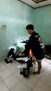KNALPOT YAMAHA FIZ R STANDAR RACING GEMBUNG HITAM TAMENG