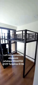 Loft bed customize singapore/super single loft bed /can make any size for condo/HDB