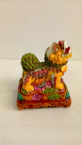 กระถางกำยานรูปสิงห์งานเรซิ่นสีขนาดสูง12ซม.