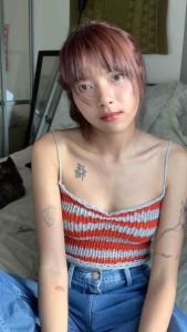 Knitknitt lamaa สายเดี่ยวไหมพรมลายทรง พร้อมส่ง*