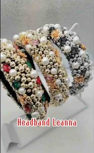 [VELMORRA] Headband Leanna Bando Korea Kristal Mutiara Mewah Berkilau