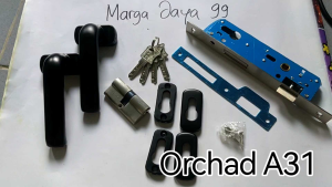 Kunci Pintu Almunium Orchad A31 & Lever Set Orchad A31