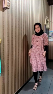 PROMO TERLARIS Dress Square Neck Kondangan Pesta Formal Import Korean Style Dress Full Kancing