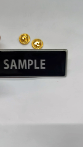Paku Name Tag with besi gold paku tag nama paku