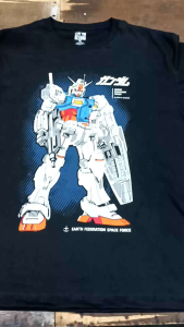 Kaos anime Gundam RX 78 T shirt distro kartun robot