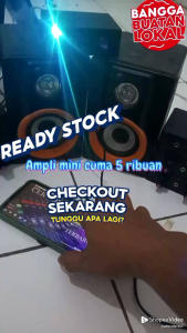Ampli mini portable bisa di cas (BISA BUAT KEYBOARD GUITAR)