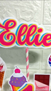 Candy Land Cake Topper (High-quality Personalize Ready-to-use)