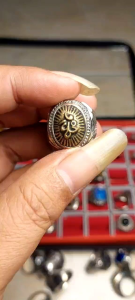 Cincin akik dari Kuningan lafal  Allah SWT dan  nabi Muhammad Saw