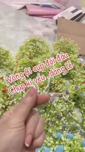 Vòng nguyệt quế vòng bi hoa xốp đội đầu chụp kỉ yếu