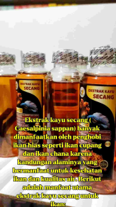 EKATRAK KAYU SECANG SUDAH DI OLAH SIAP PAKAI MEMBANTU PROGRES WARNA IKAN CUPANG DAN CHANA