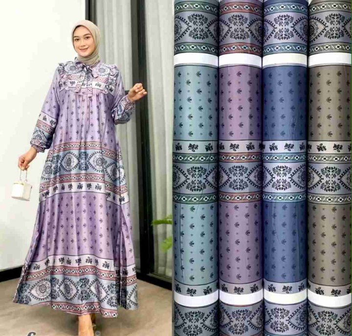 Kain Dr Silk Motif Aliqua harga per setengah meter Lazada Indonesia