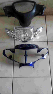 Batok Depan Vega R New Warna Biru Fullset Depan Belakang Plus Reflektor