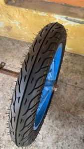 Roda gerobak Ring 14 satu pasang dan As besi