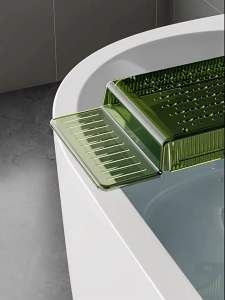 Telescopic Bathtub Storage Rack Drain Quickly Multifunctional Luxury Anti-Slip Tray Bathroom Accessories Bathtub Shelf