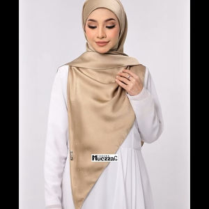 TUDUNG MUEZZA BAWAL DIAMOND 2IN1 SATIN BUBBLE INNER ATTACHED BIDANG 50 FULL BATU TABUR