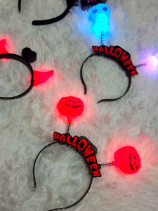 HALLOWEEN Cute Scary Headband design w/ LED light | Cosplay Pumpkin Devil Skull Monsters Props