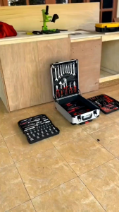 HOT PROMO GTOOLS EROPA TOOLKIT 187 PCS KUNCI SET LENGKAP BENGKEL MOTOR MOBIL TUKANG PROYEK BANGUNAN DLL TYPE GT22 FULLSET KOPER BY XAPR APR