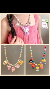 Vòng đeo cổ hạt nhựa cho bé gái hình nhân vật phim hoạt hình/Dây chuyền