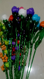 Bunga Hias Akrilik Mutiara Payet