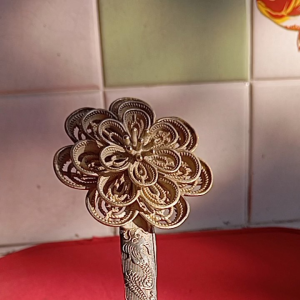 ปิ่นปักผมผู้หญิงงานศิลปะจีนโลหะเงิน