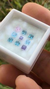 (เริ่มต้น390) พลอยแท้ หวานเจี๊ยบ ปริ๊นเซสคัท รวมพลอย อเมทิสต์ ซิทริน แทนซาไนต์ พิ๊งค์ทัวมาลีน โรโดไลต์ สวิสบลูโทพาซ งานสวยค่ะ