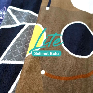 Kintakun Selimut Fleece Lite 160x200 Bulu Halus Ringan Lembut Dewasa Motif Minimalis Flower