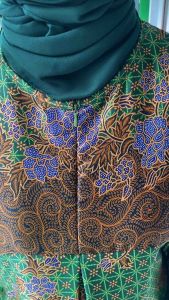 Gamis Muslimat Nu Dres Mayung Semi Sutra Hijau Pekat