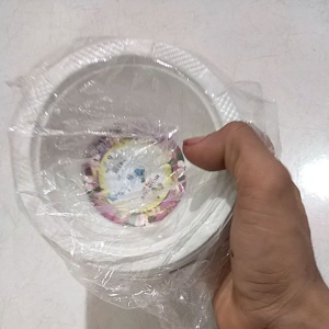 (50 PCS) Mangkok Plastik Putih Susu ukuran M5 Mangkok Kecil