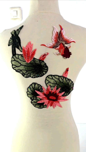 Bordir Teratai Lotus & Fish: Produk Dekorasi Unik