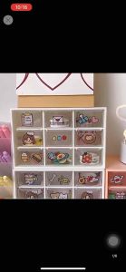 Hộp nhựa đa năng 9 ngăn đựng đồ siêu xinhtủ đựng đồ mini để bàn văn phòng phẩm trang sức/vòng tay/mỹ phẩm
