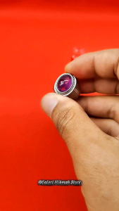 Cincin batu akik pria ring titanium mstika kecubung asi han buduhun