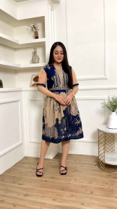 dress sandrina - dress batik modern -dress furing