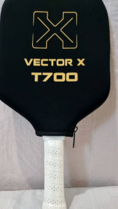 Vector X T700 Pro Avatar Carbon Fiber Pickleball Racket with carrying case.