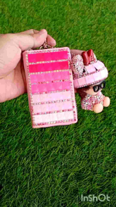 Dompet STNK Monchichi Bling Bling | Dompet Gantungan Kunci Mobil Motor