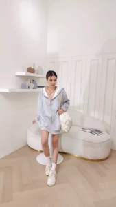 Candy Hoody Korea Minidress ผ้านาโนเนื้อเด้งยืดใส่สบายไม่ต้องรีด