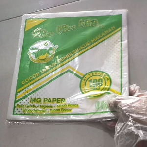 Kertas Nasi KFC / Pembungkusan Makanan Putih Polos Isi 100 Lembar