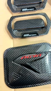Paket Outer Handle Tank Cover Agya Ayla 2013 2016 2017 2020 2021 2022 GR TRD SPORT Carbon Glossy