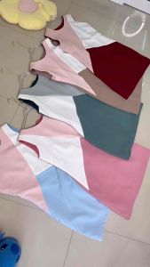 JELLY DRESSING-Maple เดรสทำงานแขนกุด สลับสี A002