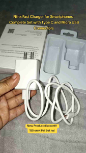 in fnix Original Fast Charger Type C and Micro Usb 6A cable Complete Set Adaptor and Cable