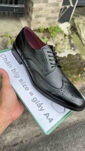 Giày da công sở giày tây cỡ lớn 45 46 47 48 cho nam chân to bè. Big size leather shoes for wide feet.