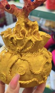 Gốc cây túi tiền gốm sứ bền đẹp làm cây cành vàng lá ngọc