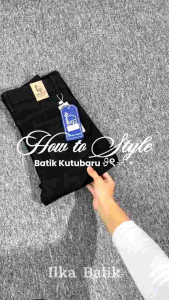 ILKABATIK Anjani Batik Kutu Baru Warna Soft Lengan Panjang 7/8 Blouse Kerja Wanita Modern Terbaru