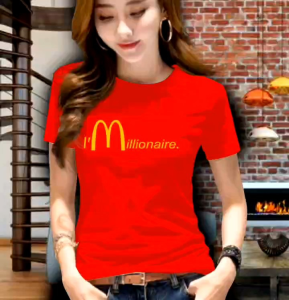 T-Shirt Murah Atasan Cewek Model Korean Kekinian Imillionaire Lengan Pendek