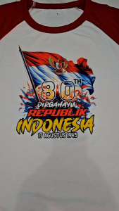 Kaos Atasan Wanita Lengan panjang / Kaos raglan Wanita Sablon 17 Agustus ke 80 \ Kaos Cewek/ Kaos Oblong/ Baju Kaos Tshirt/ Tshirt wanita/ Tshirt cewek/ Baju Wanita