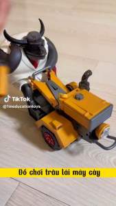 Đồ chơi Trâu lái máy cày chạy pin có nhạc và đèn di chuyển nhanh đồ chơi mới nhất 2023