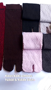 Grosir Satuan kaos kaki embos wanita dewasa nilon