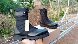 Rumaos ninja sol radial Sepatu PDL militer boots waterproof kulit