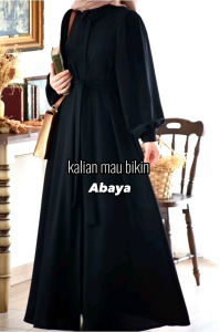 HijabersTex 1 Meter Kain YORIS CALTRI JET BLACK