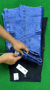 Denim Budak Skirt Cargo 6p Jeans Super Stretchable(3y-12y)premium Quality